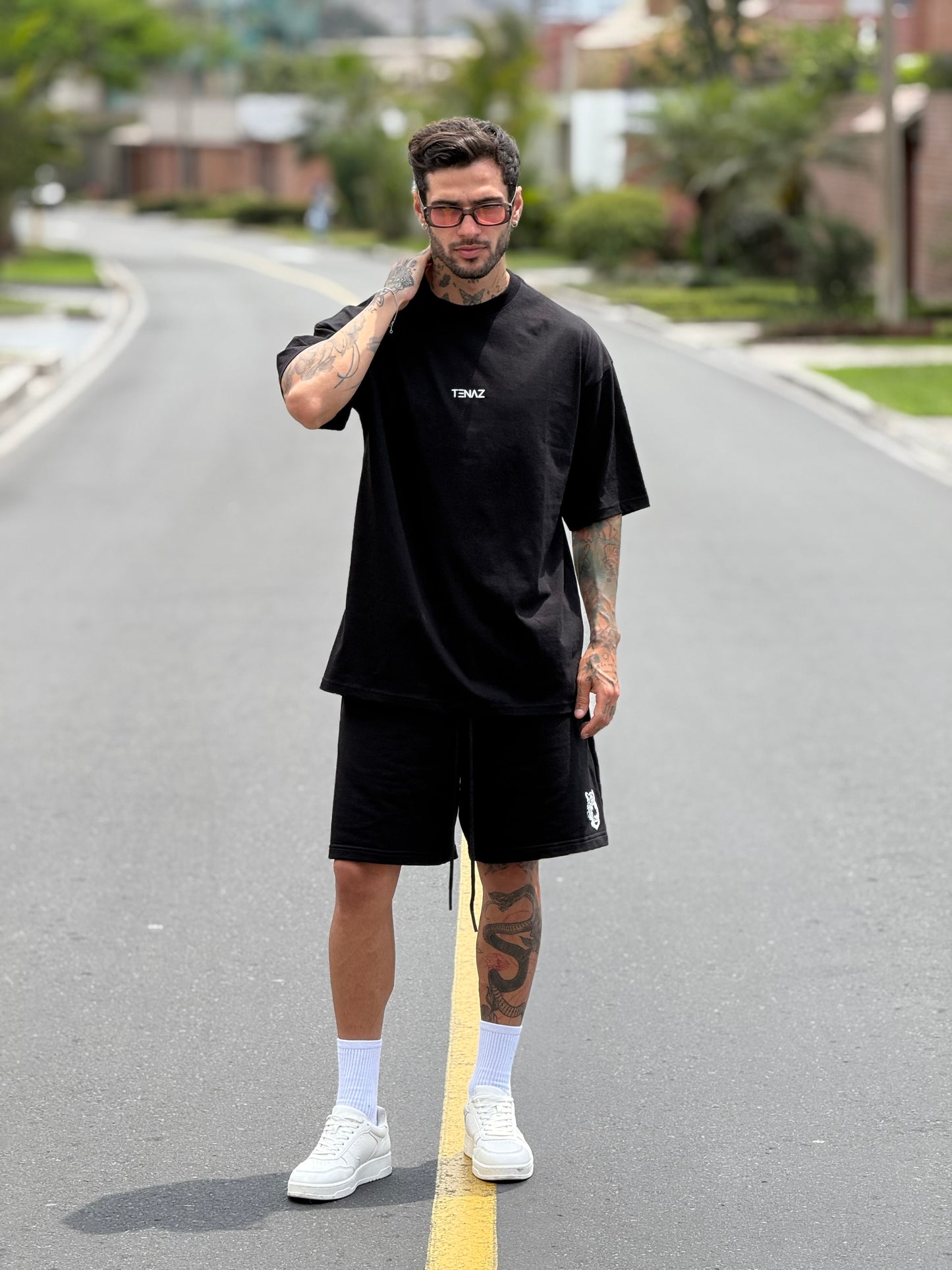 Polo oversize - Focus negro