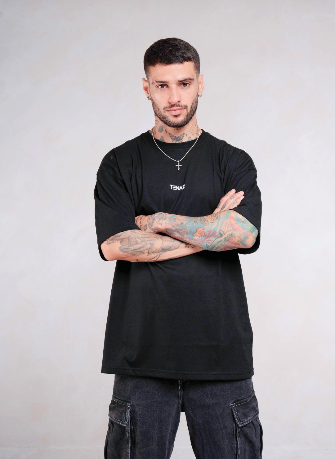 Polo oversize - Never Give Up Black