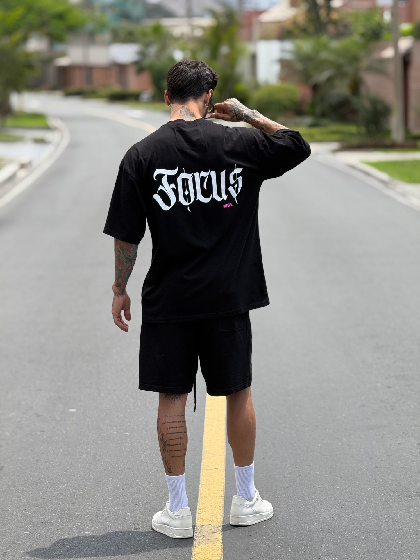 Polo oversize - Focus negro