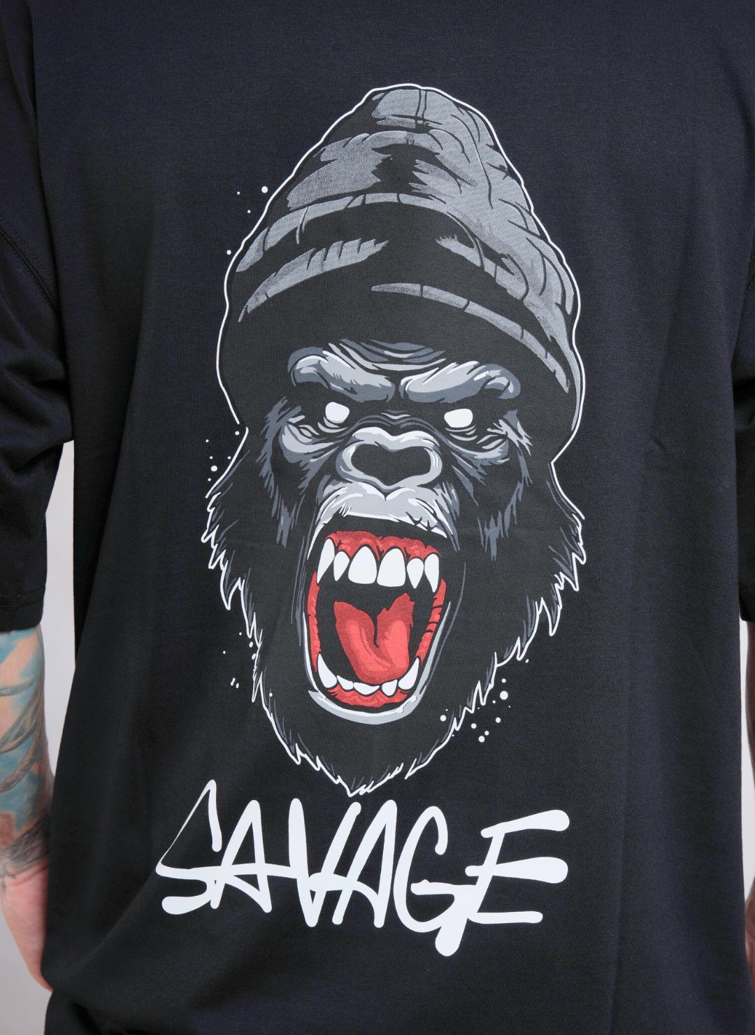 Polo oversize - Monkey Savage Negro