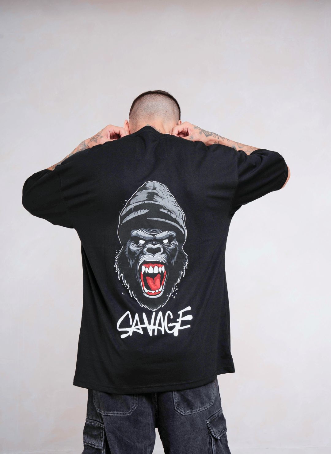 Polo oversize - Monkey Savage Negro