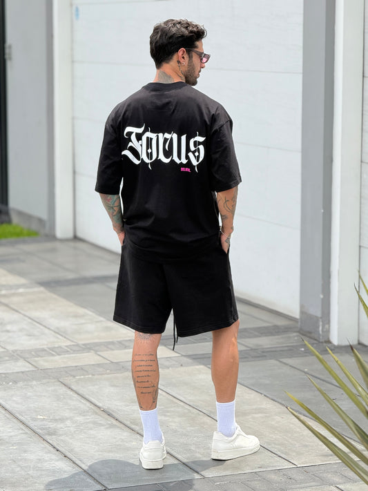 Polo oversize - Focus negro