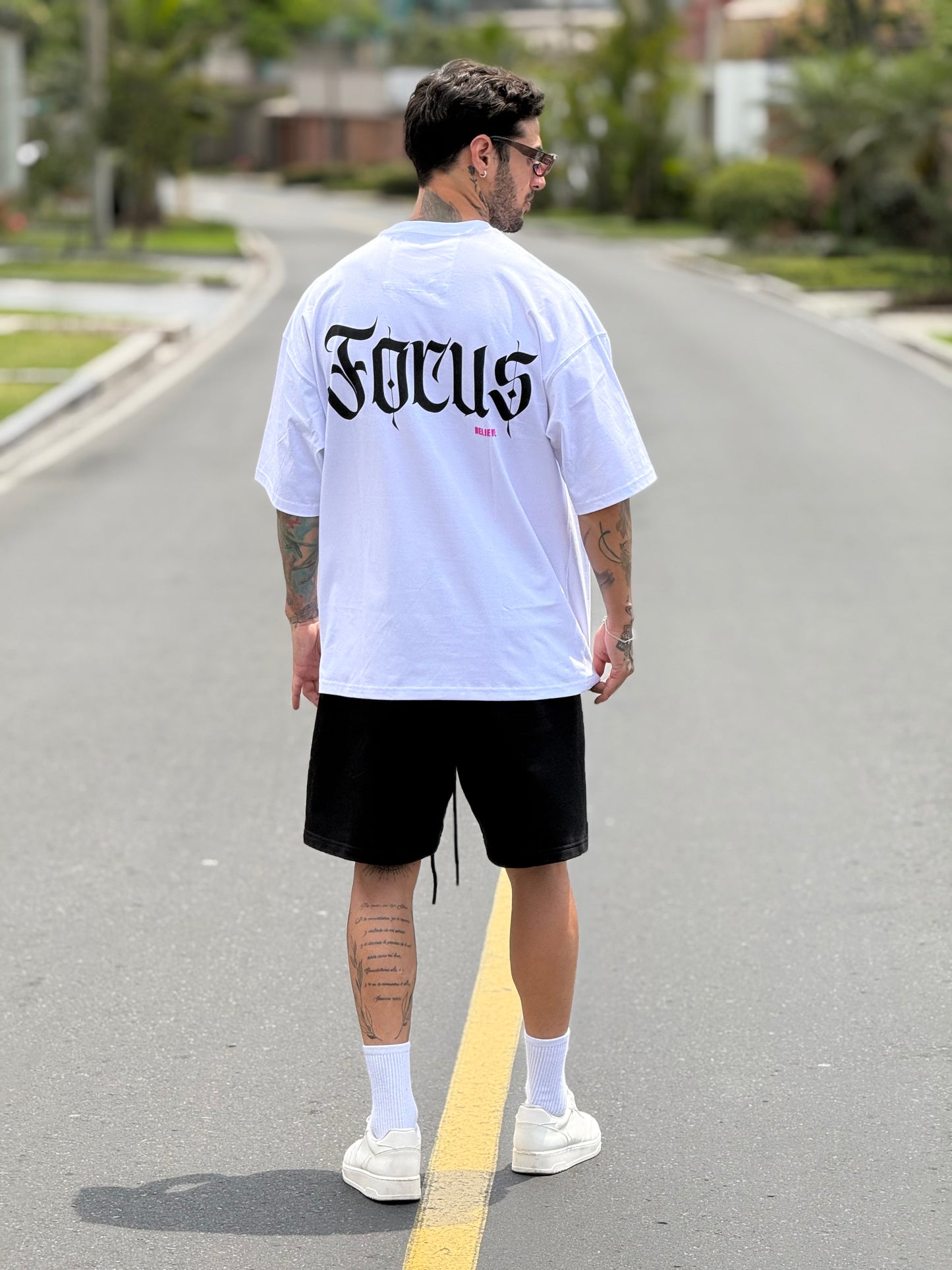 Polo oversize - Focus blanco