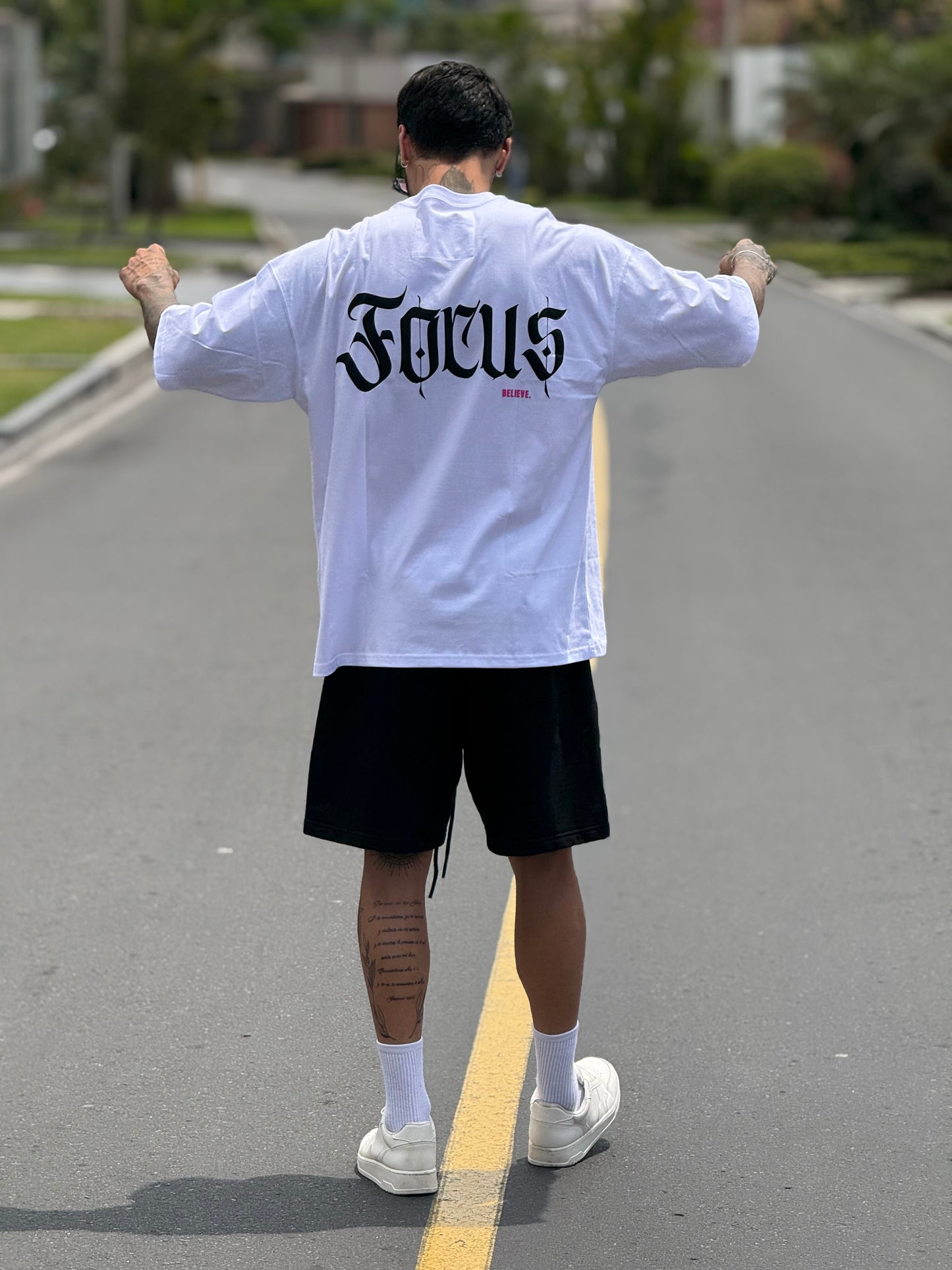 Polo oversize - Focus blanco