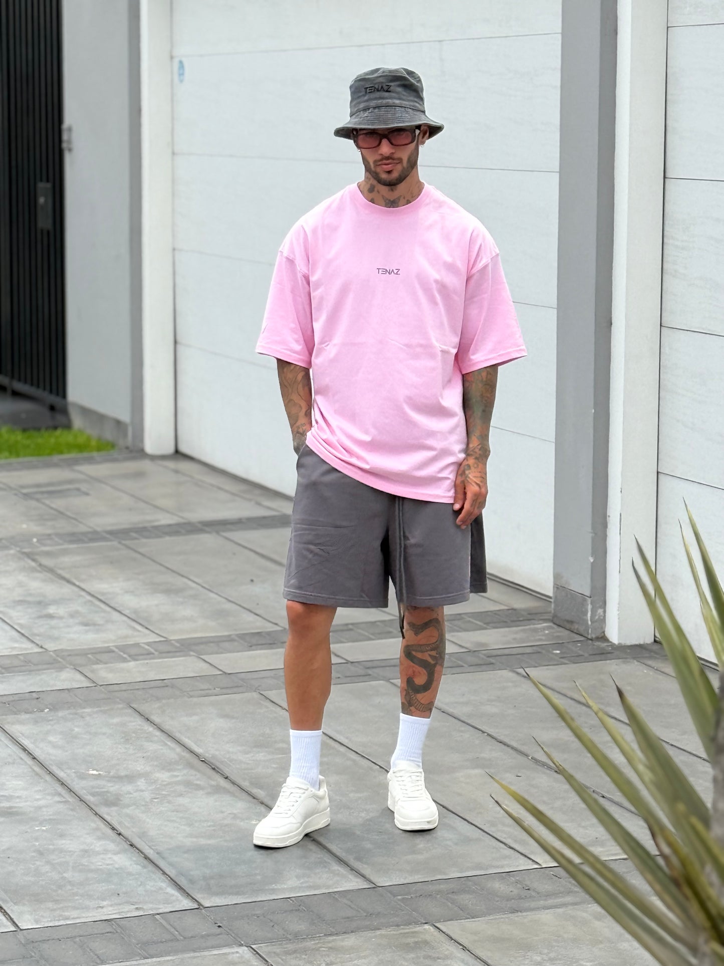 Pack Short plomo + Polo rosado