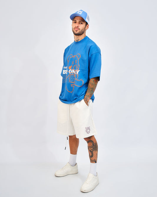Polo Oversize - Positive Vibes Azul