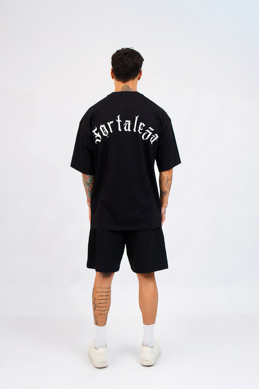Polo oversize - Fortaleza negro