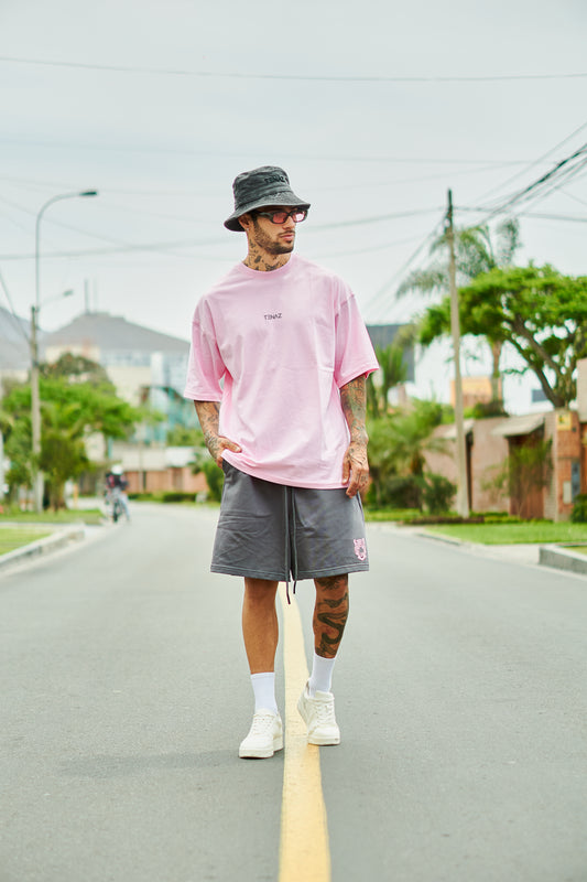 Pack Short plomo + Polo rosado