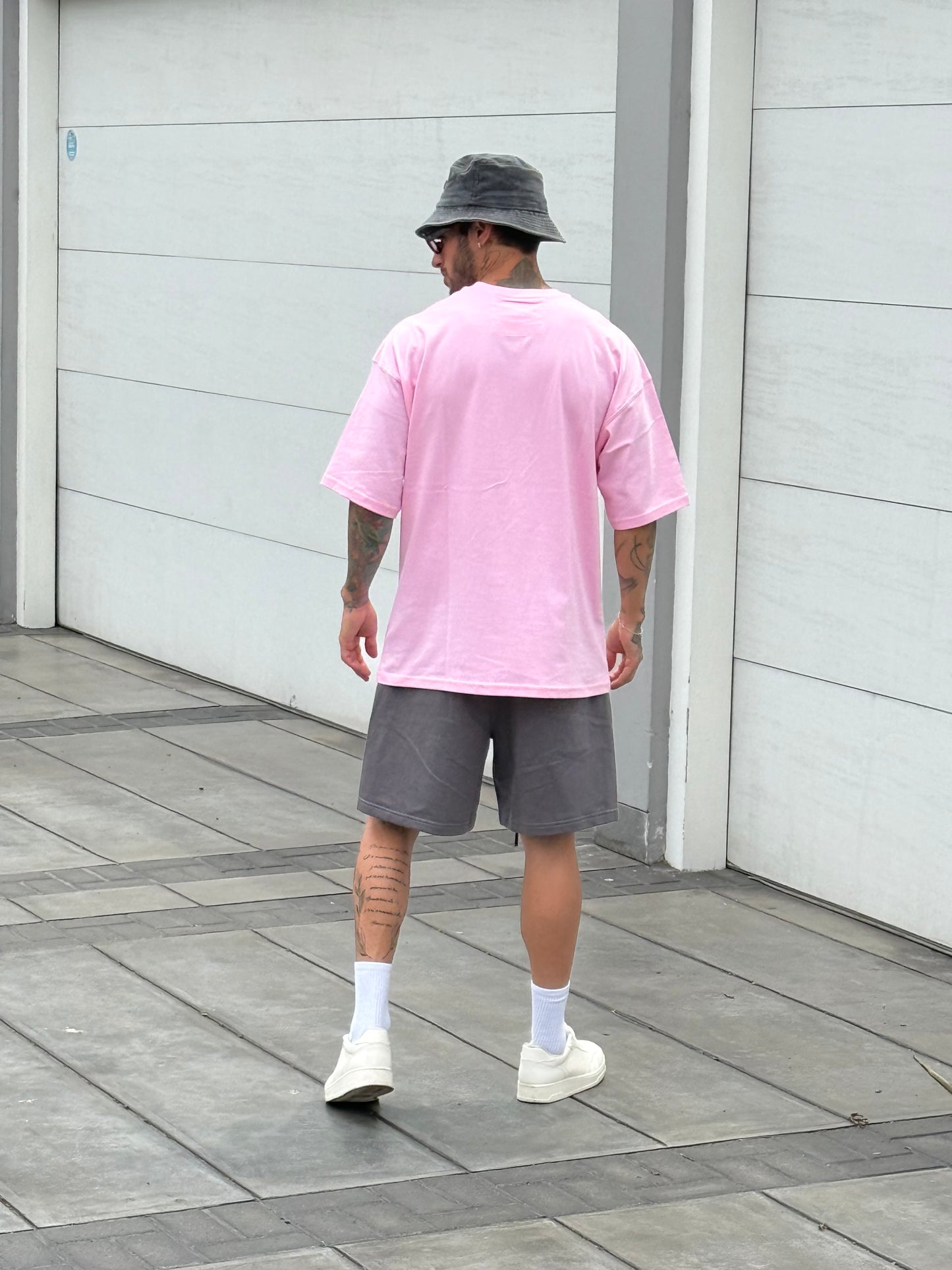 Pack Short plomo + Polo rosado