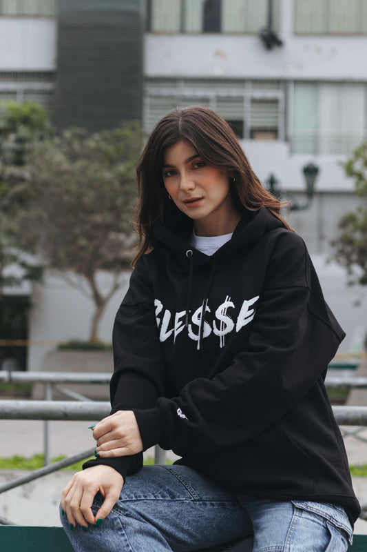 Polera Oversize - Blessed Negra