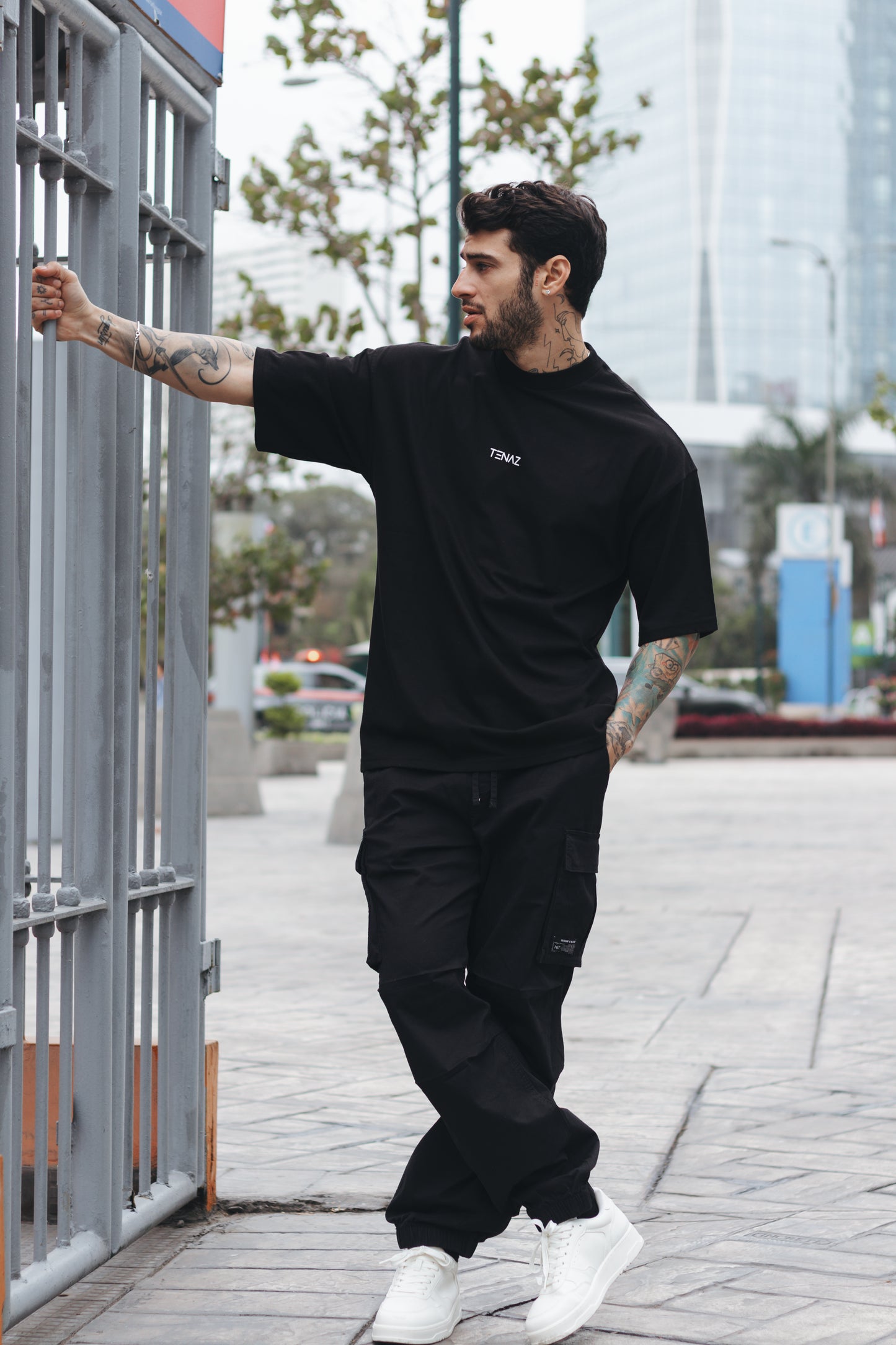 Polo Oversize - Gratitud Negro