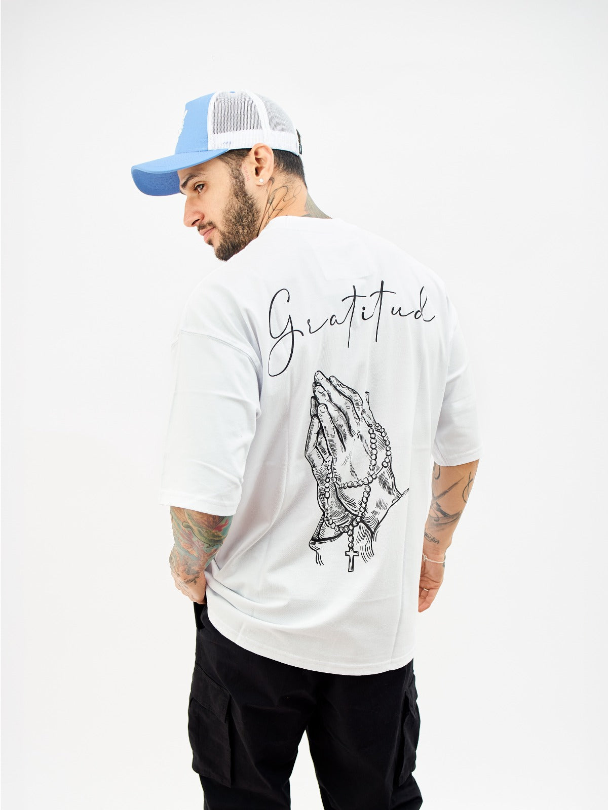 Polo Oversize - Gratitud Blanco