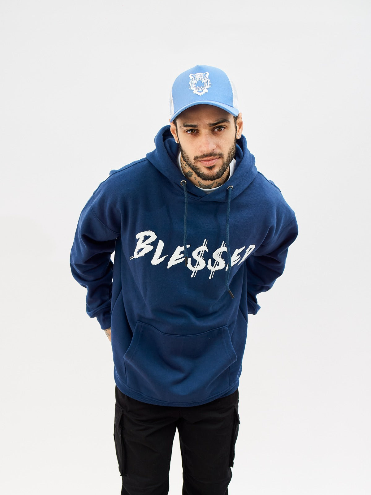 Polera Oversize - Blessed Azul